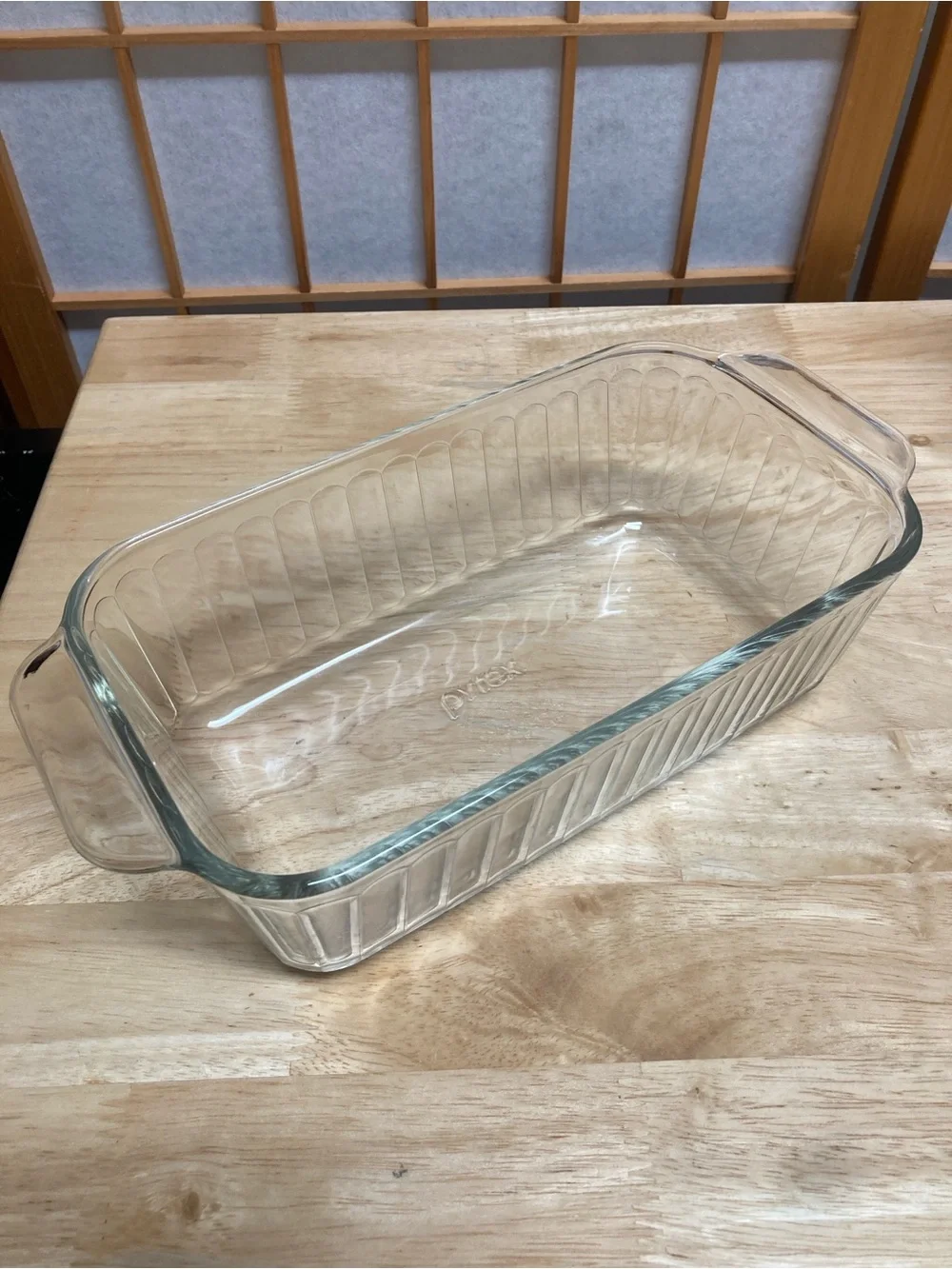 Pyrex Ribbed Glass Loaf Baking Dish  213-S 1.5 quart